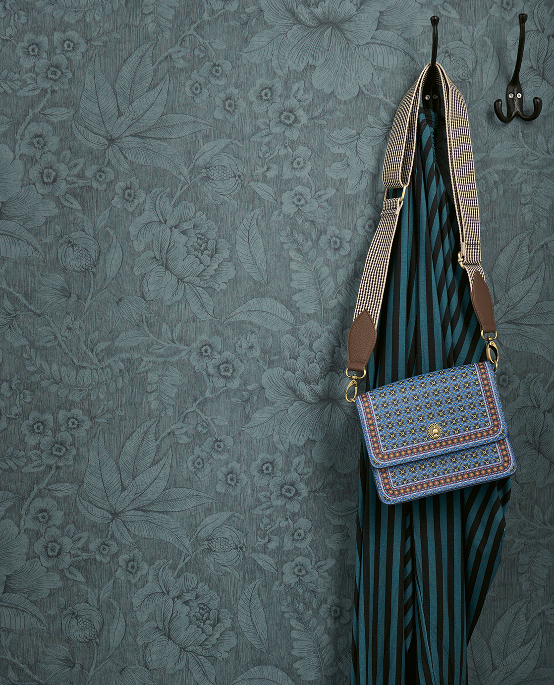 Tapete Casa di Fiori - Denim Blue