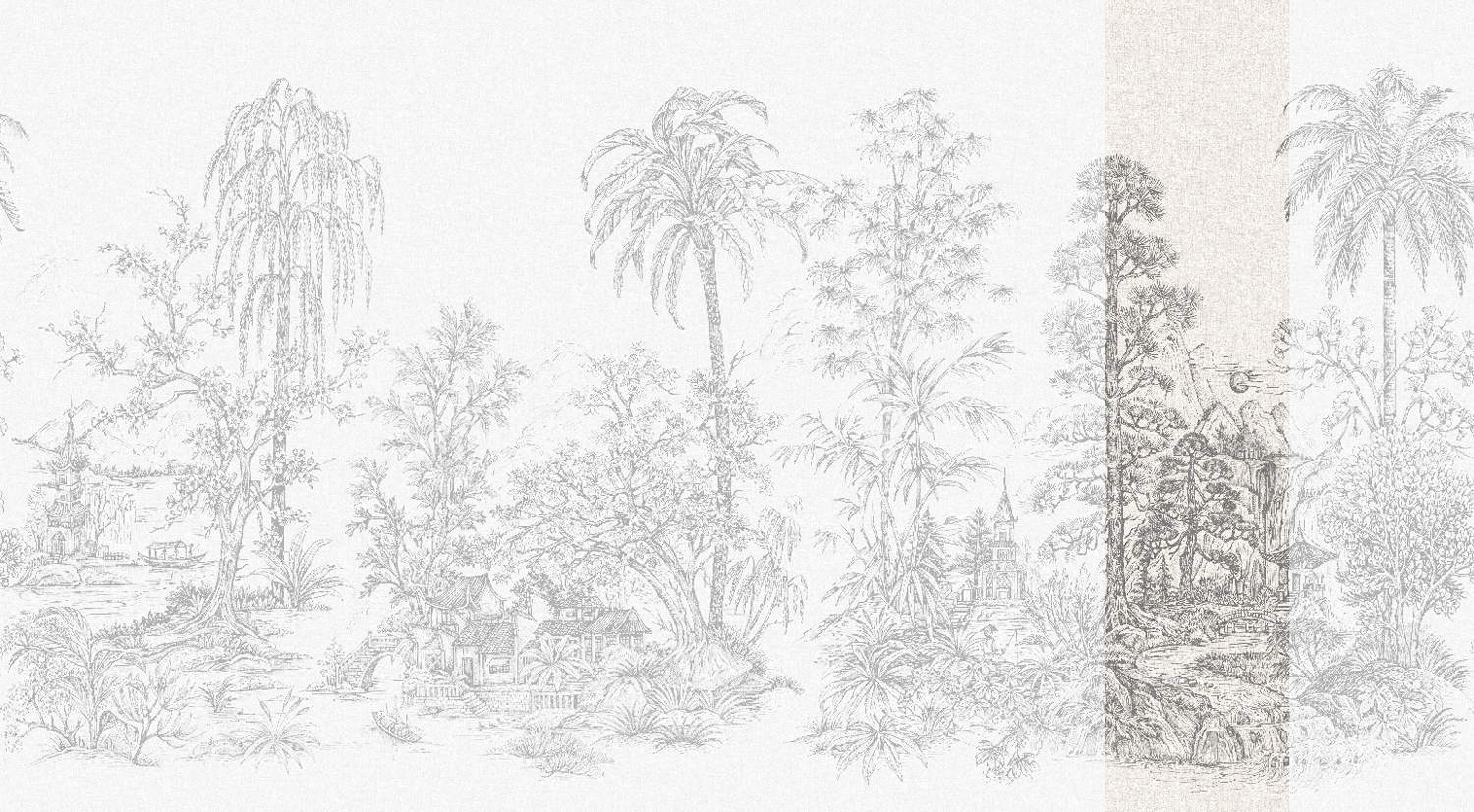 Wandbild Mandalay - White Black Panel 7