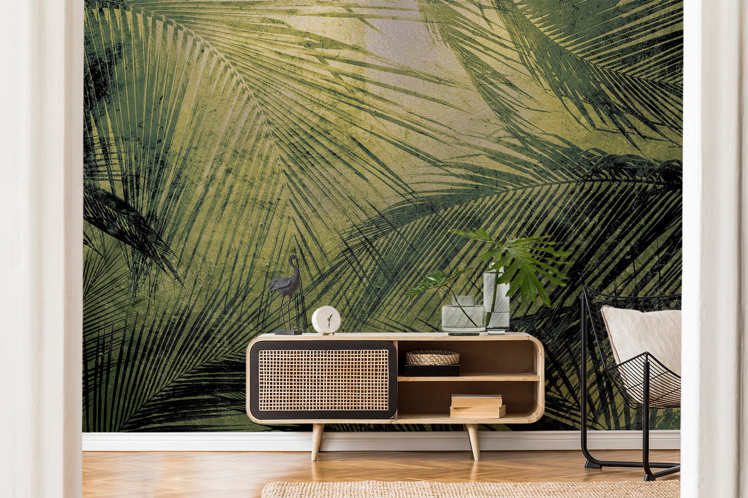 Wandbild Palms Metallics - Silver