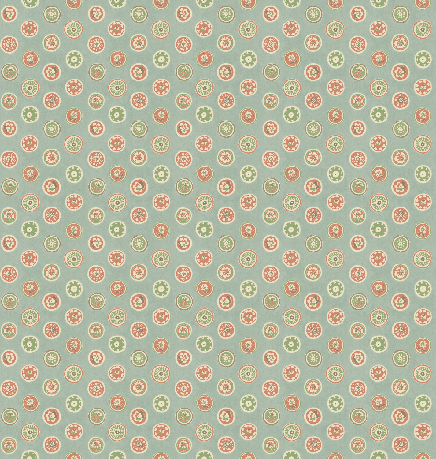 Tapete Court Buttons - Aqua/ Red