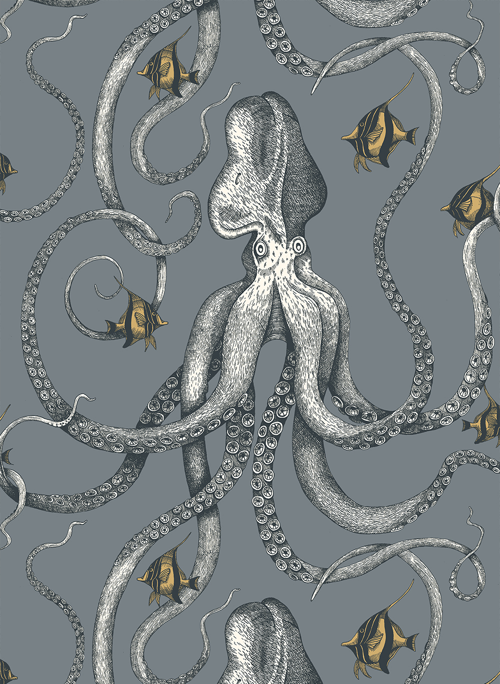 Tapete Octopoda Grand - Bude Blue