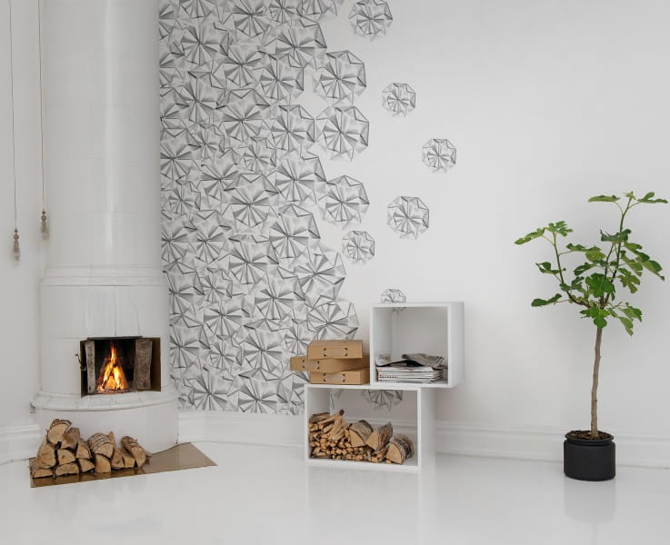Wandbild Florigami - Monochrome 2