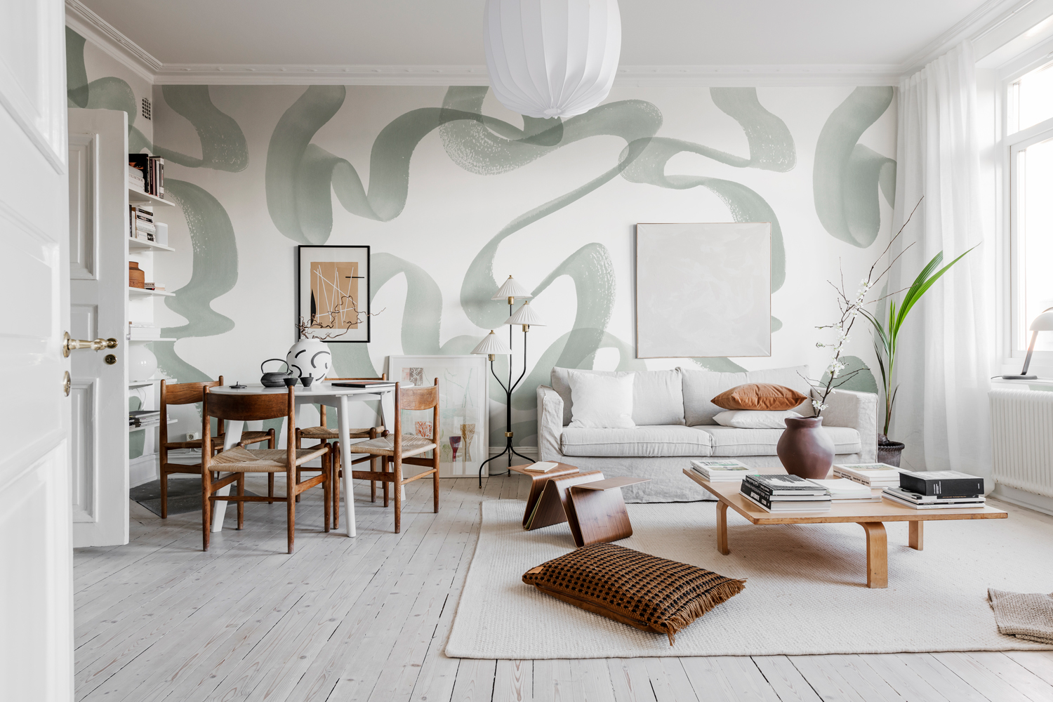 Wandbild Waves - green