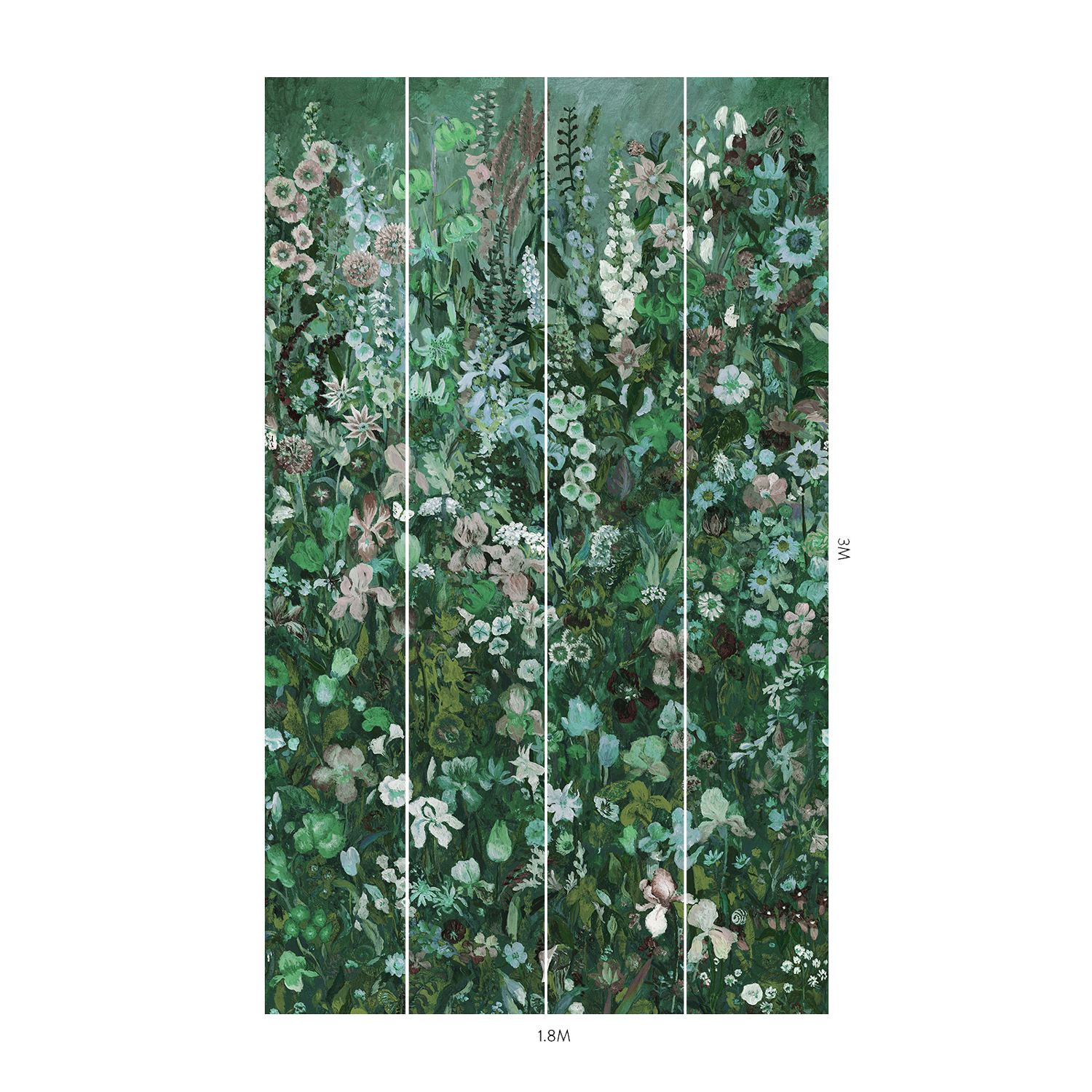 Wandbild Floribunda Magna - Verde
