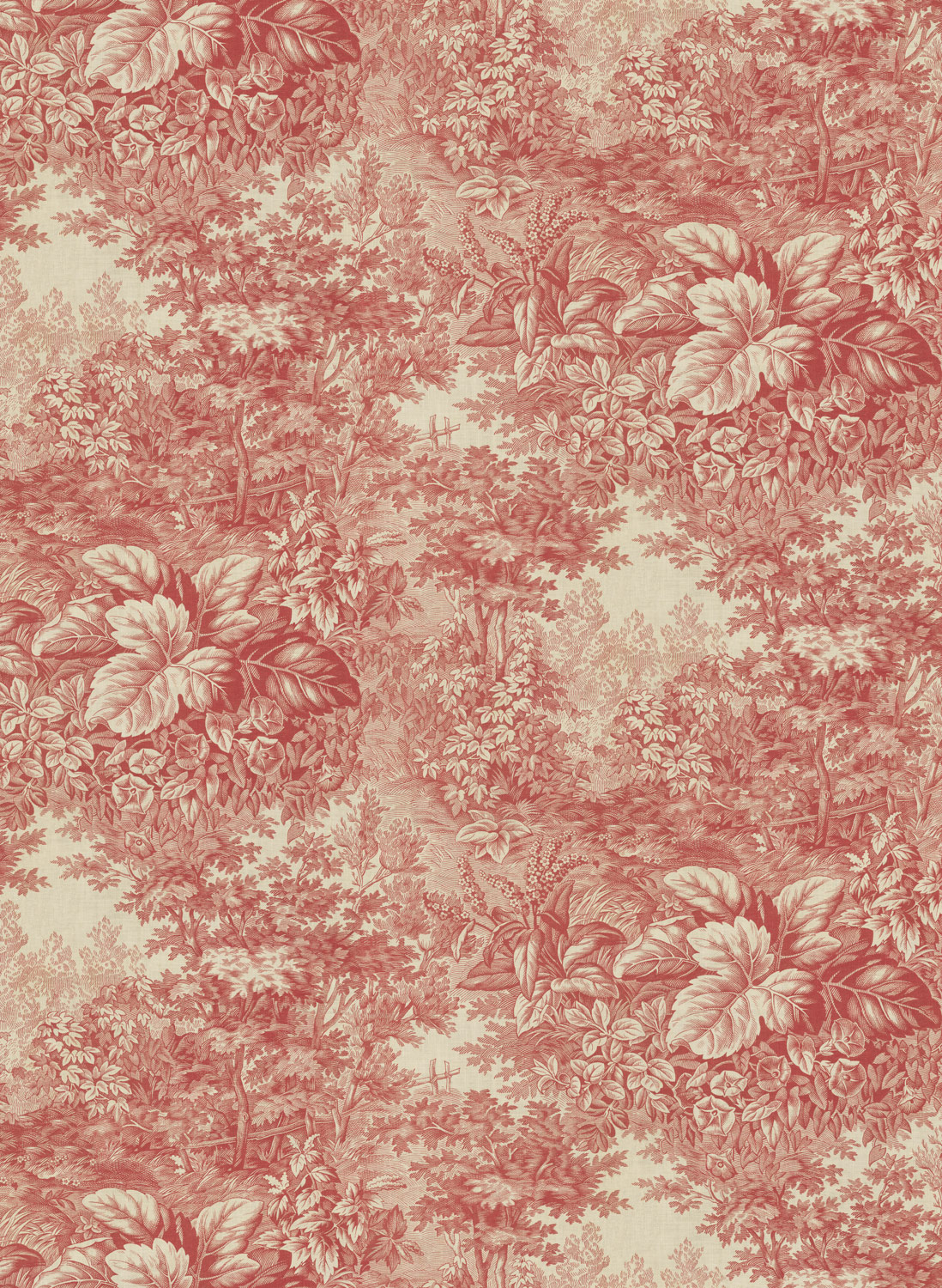 Wandbild Forest Toile - Red
