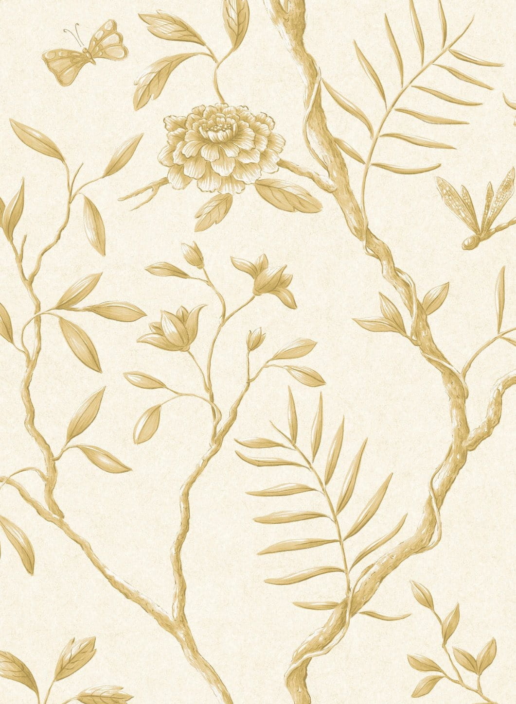 Wallpaper Jasper Peony - Buttermilk Reverse