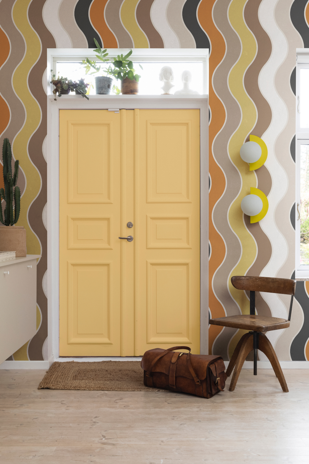 Wandbild Seventies Waves - Orange