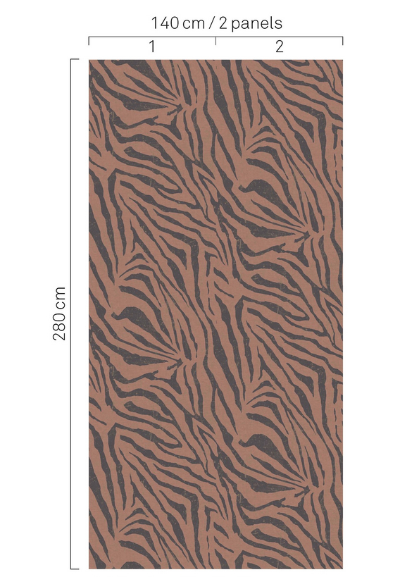 Wandbild Zebra - Blush