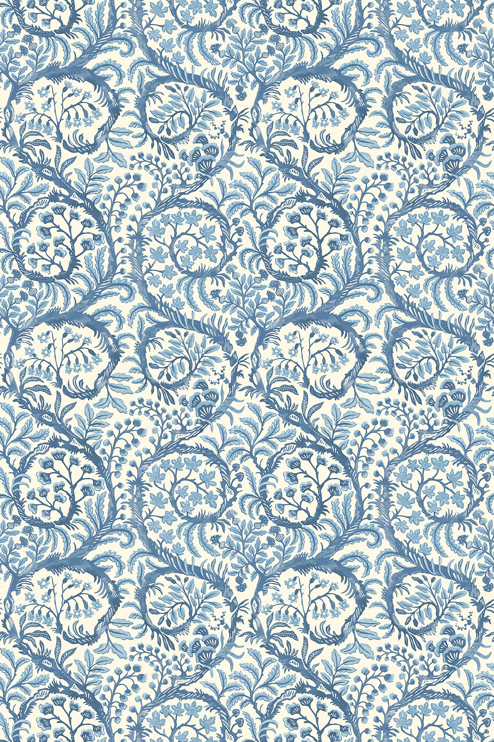 Tapete Butterrow - Bright Blue and White