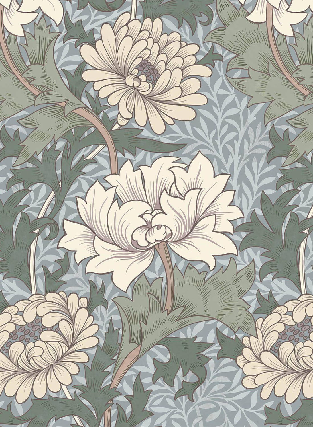 Tapete Chrysanthemum Magna - Byzantine