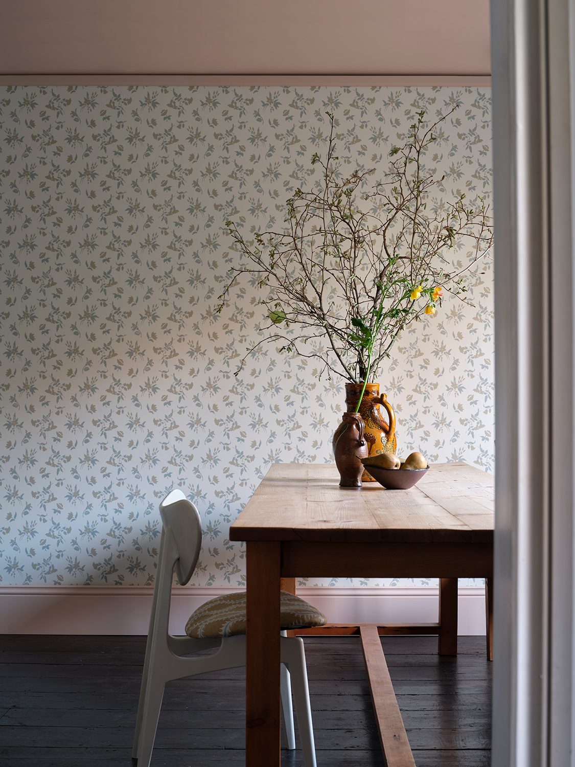 Tapete Auguste - School House White/ Light Blue