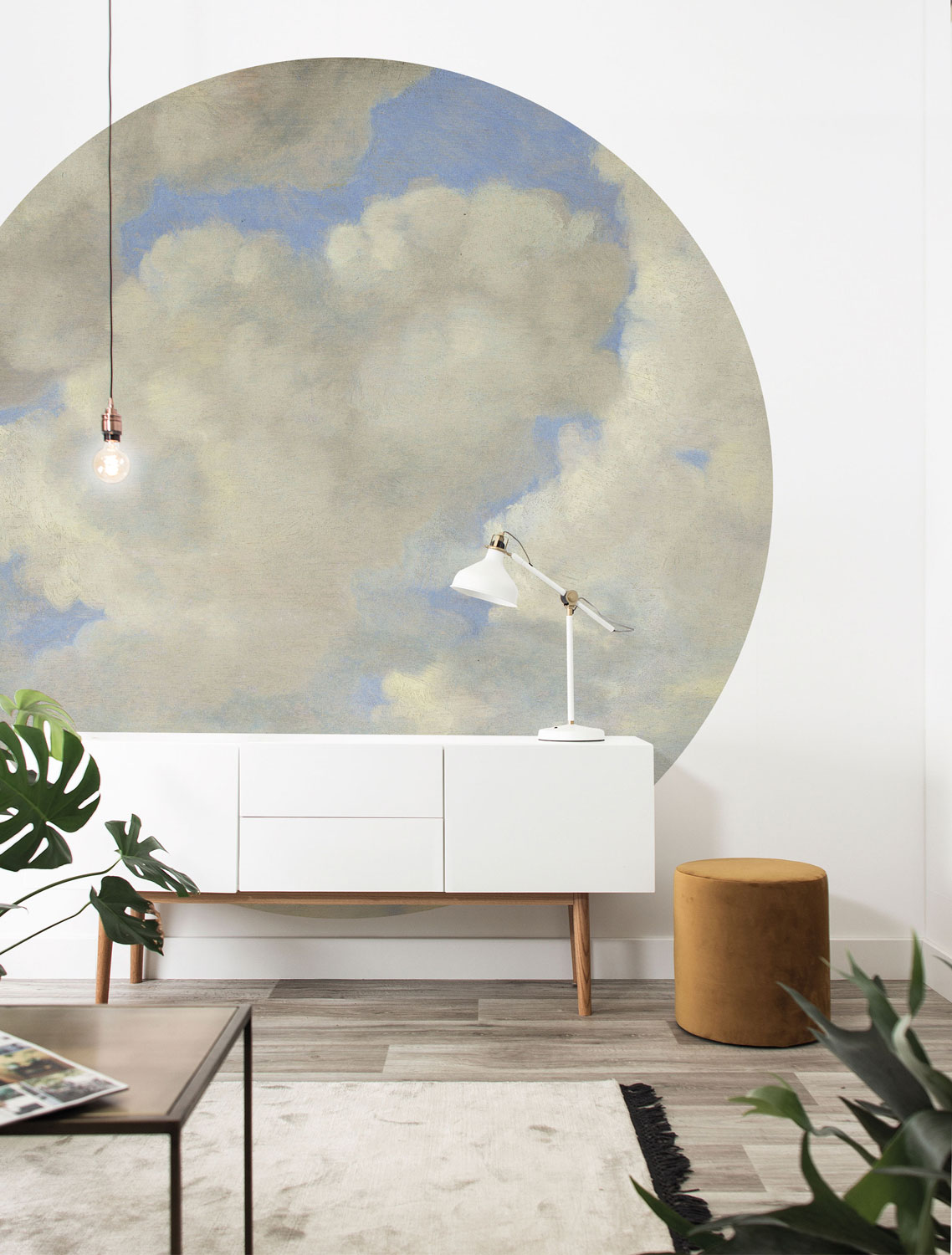 Wandbild Golden Age Clouds 4 Circle - L - 2.375m