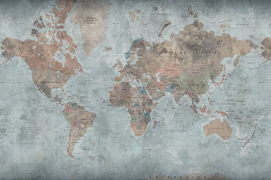Wandbild Around the World