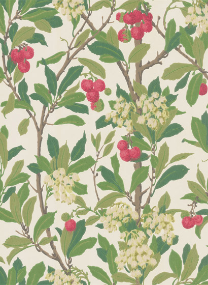 Tapete Strawberry Tree - Scarlet & Ivory