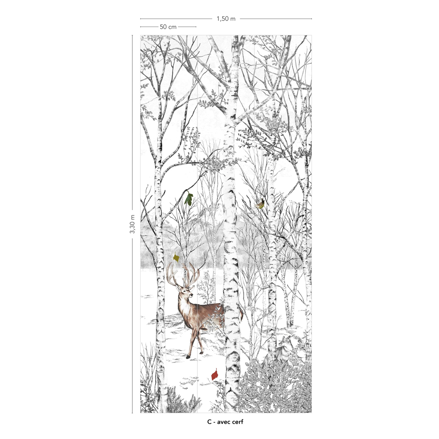 Wandbild Nunavut Natural - Panel C Stag