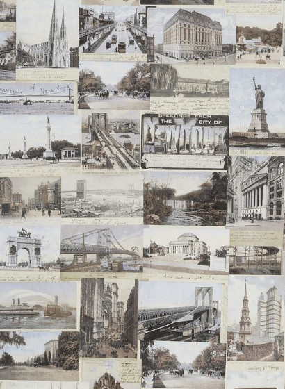Tapete New York Postcard