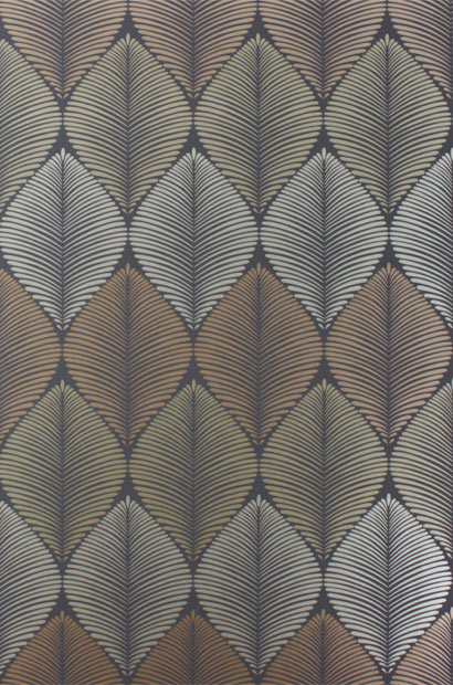 Papier peint Leaf Fall - Metallic Bronze/ Gold/ Gilver