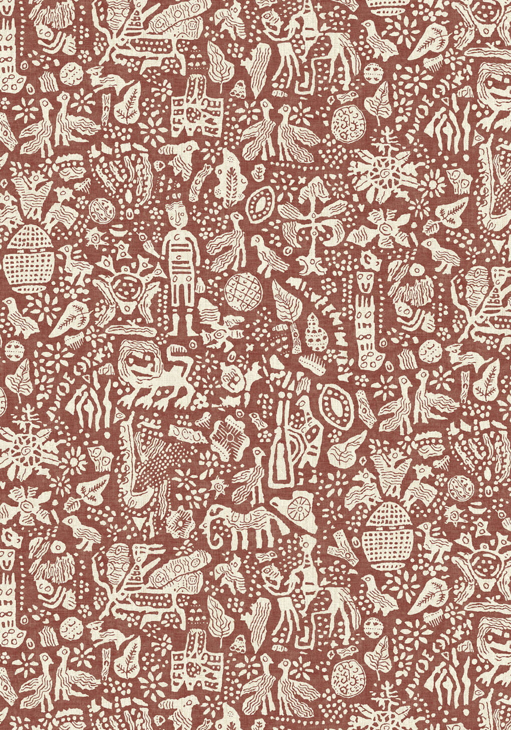 Carta da parati Minna Maze - Russet