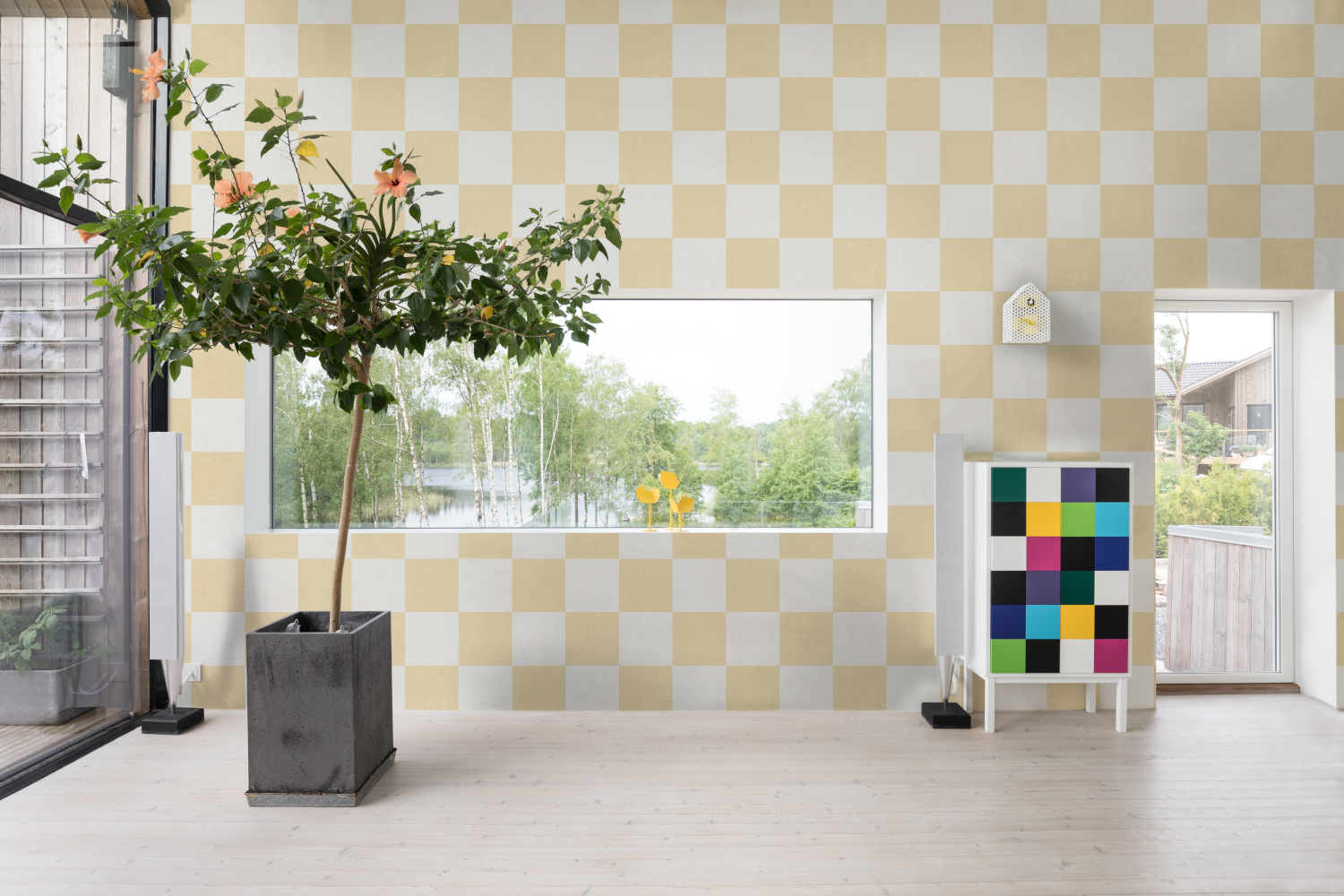 Wandbild Chess - Yellow