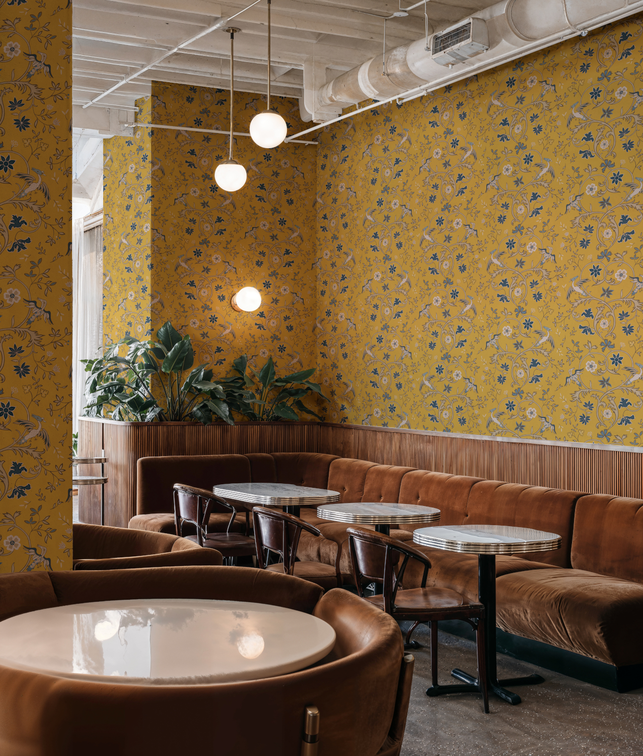 Tapete Antwerp Damask - Mustard