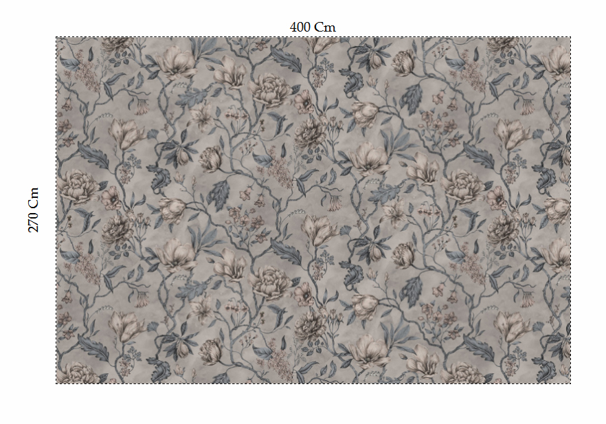 Wandbild Belinda - Misty Blue