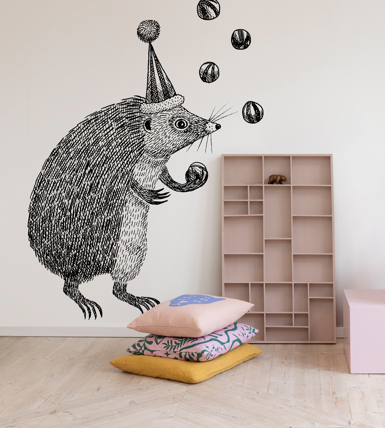 Wandbild Circus Animal Iggy - Black/ White