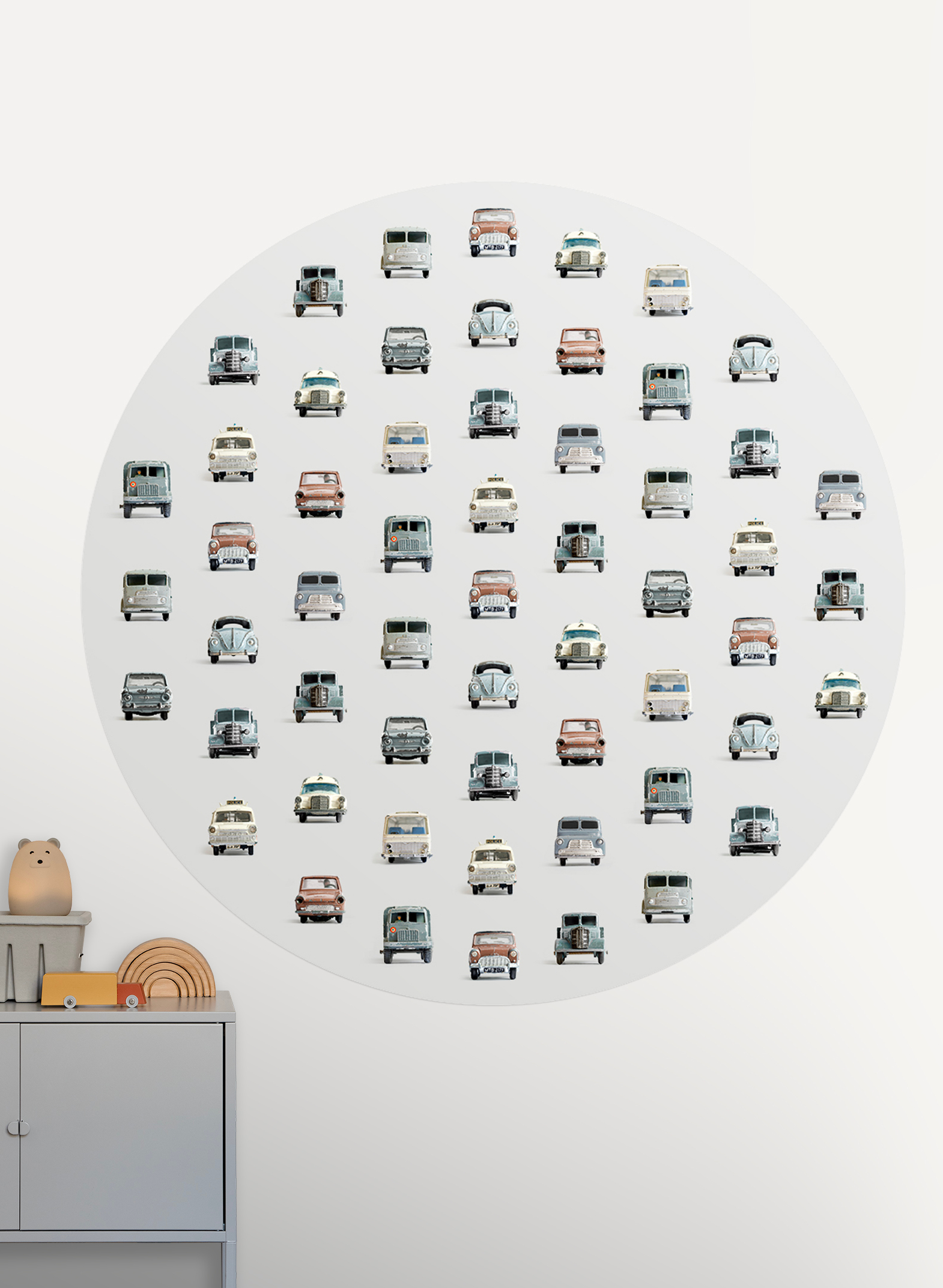 Wandbild Cars Circle/ Auto Cirkel