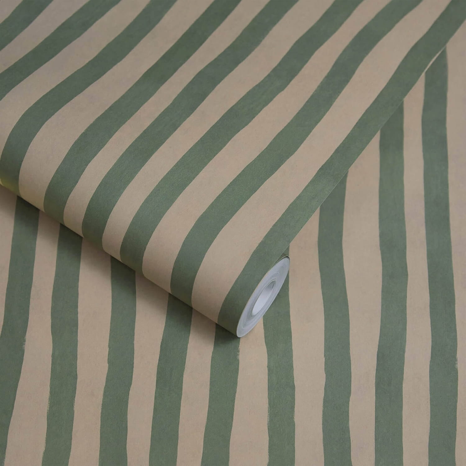 Papier peint Artists Stripe - Euphorbia/ Alabaster