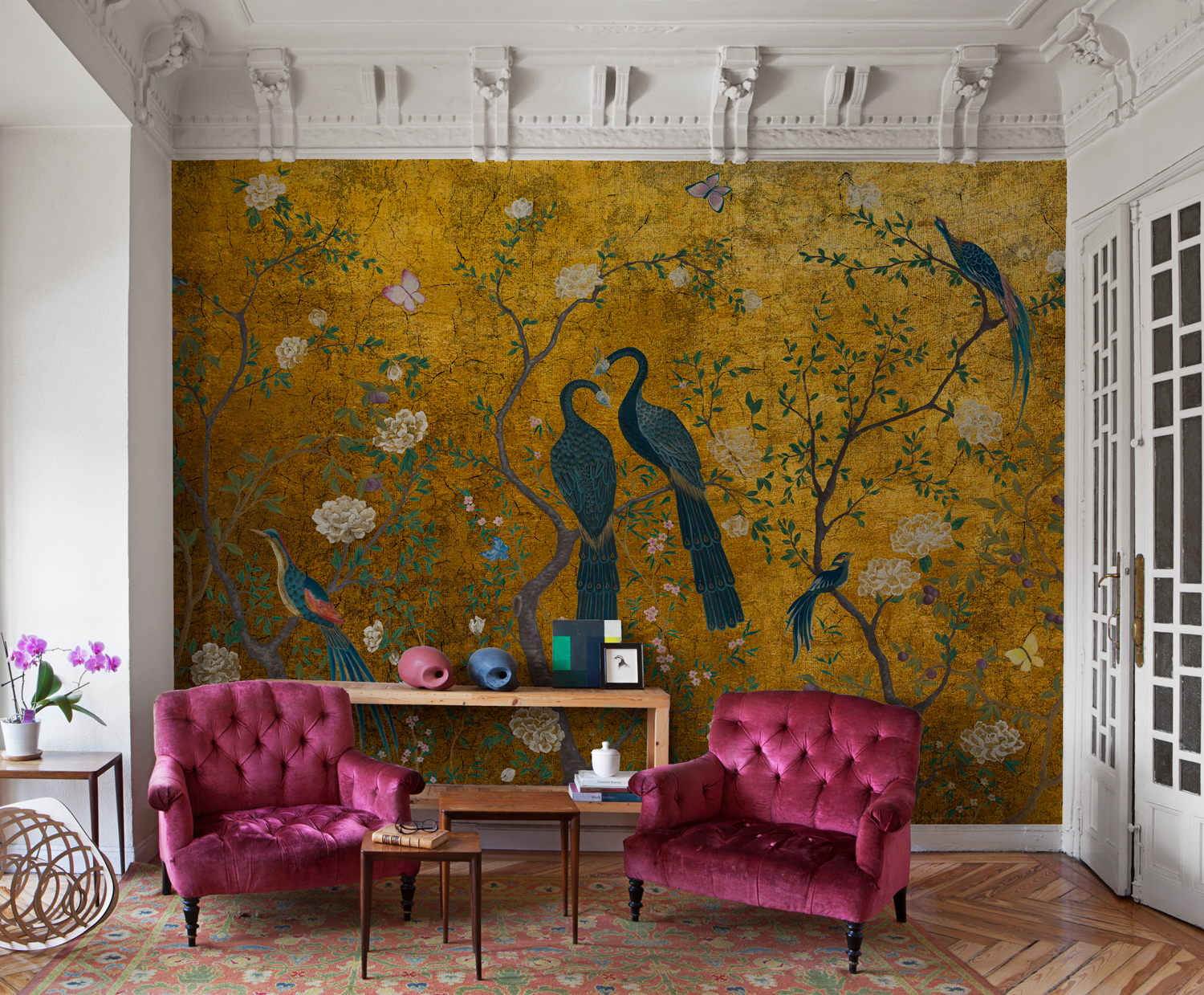 Wandbild Edo - Gold