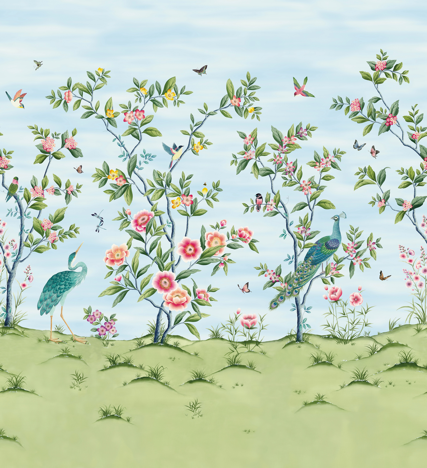 Wandbild Florence - Sky/ Meadow/ Blossom