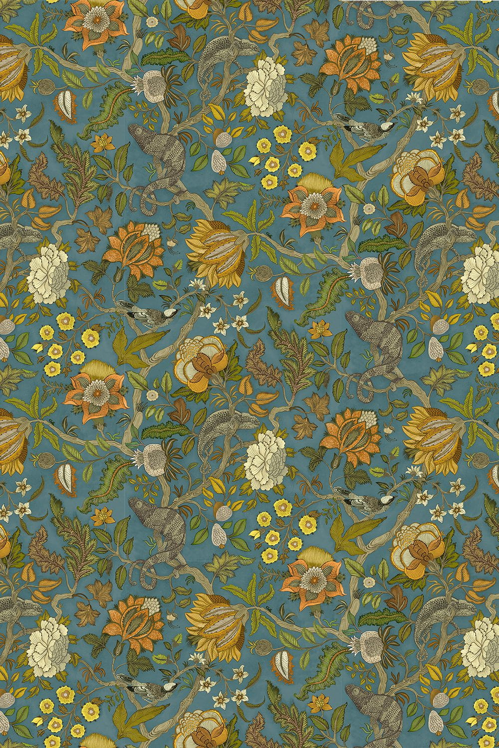 Tapete Chameleon Trail - Teal and Orange