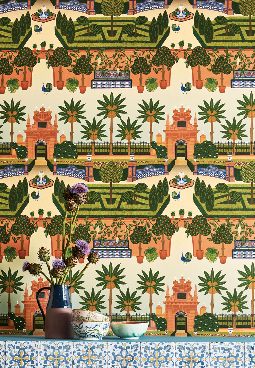 Tapete Alcazar Gardens - Terracotta/ Multi