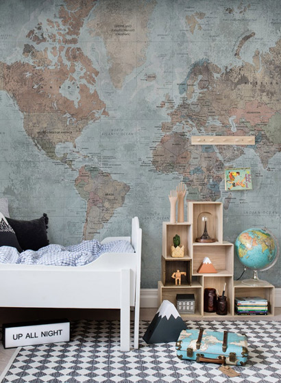 Wandbild Around the World