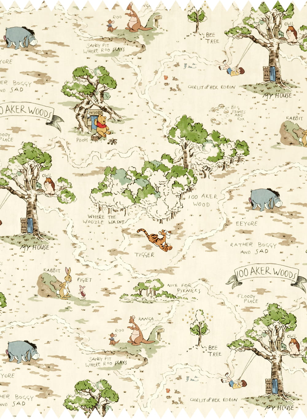 Stoff Hundred Acre Wood - Cashew