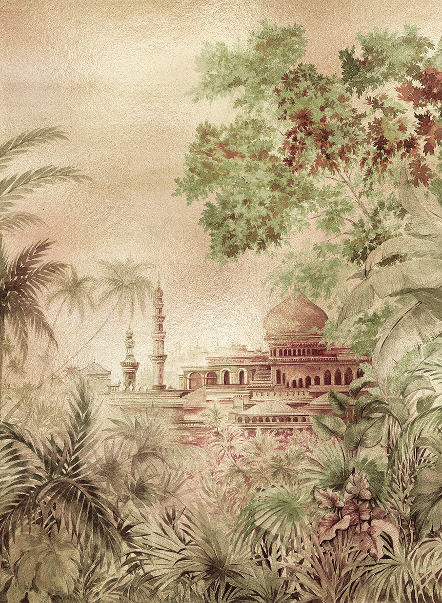 Wandbild Taj Majal Metallics - Gold