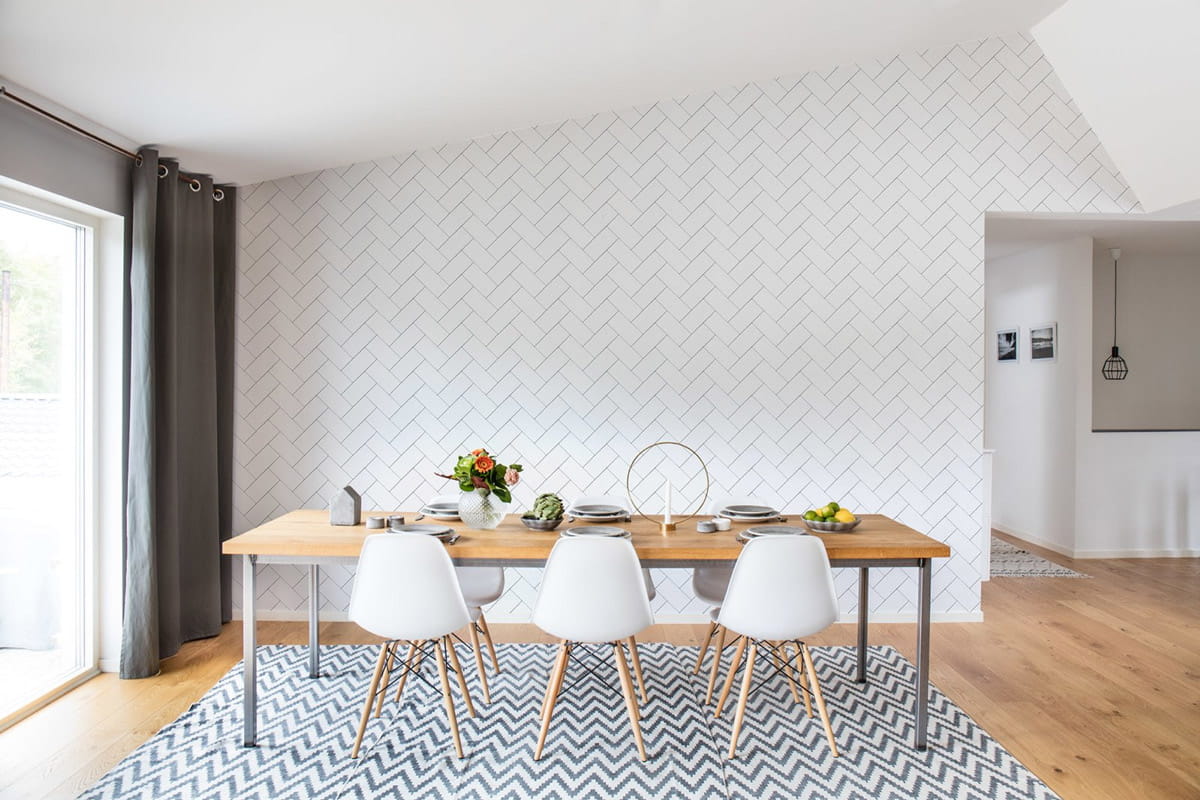 Wandbild Fishbone Tiles