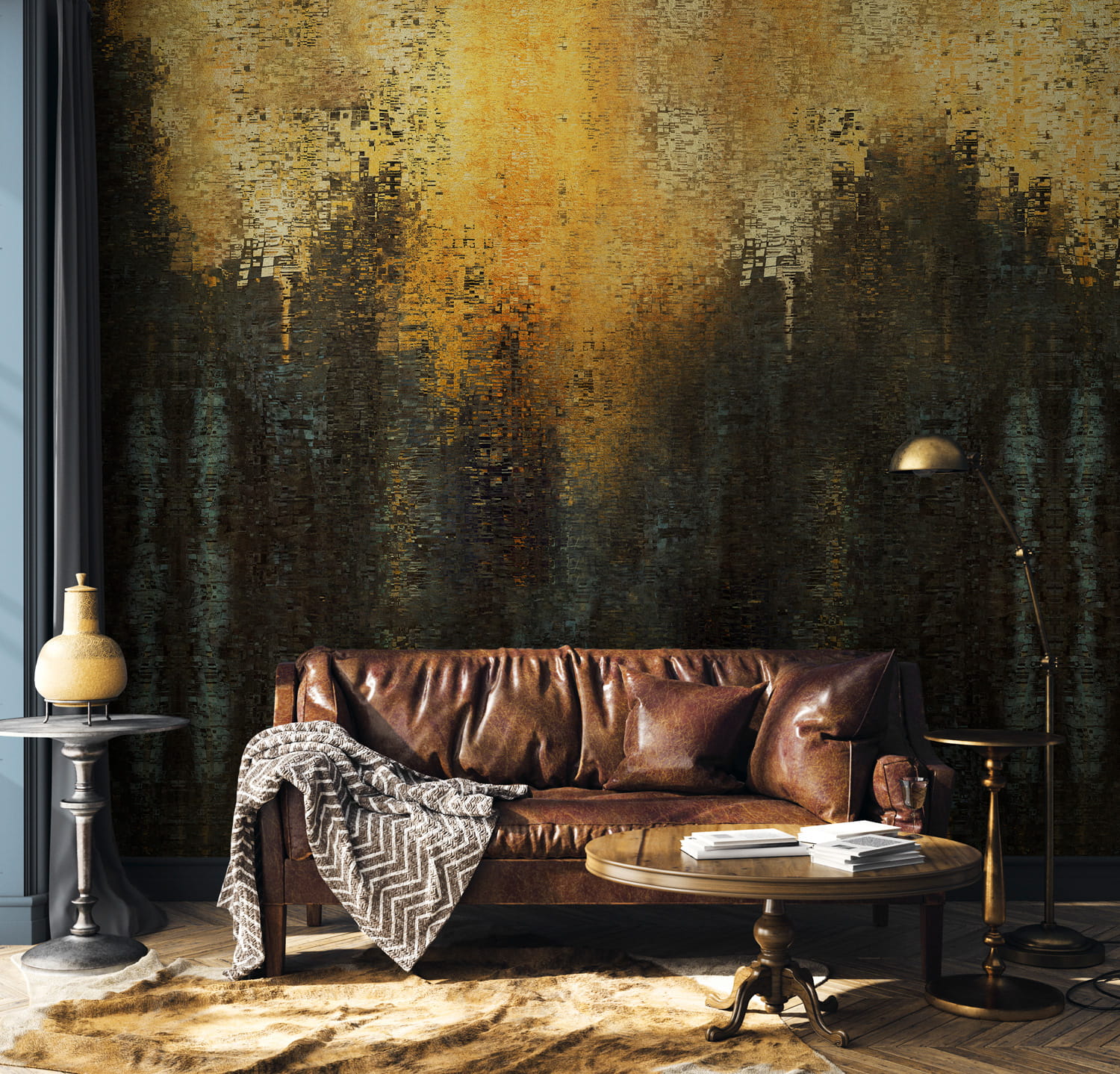 Wandbild Gustave Metallics - Gold