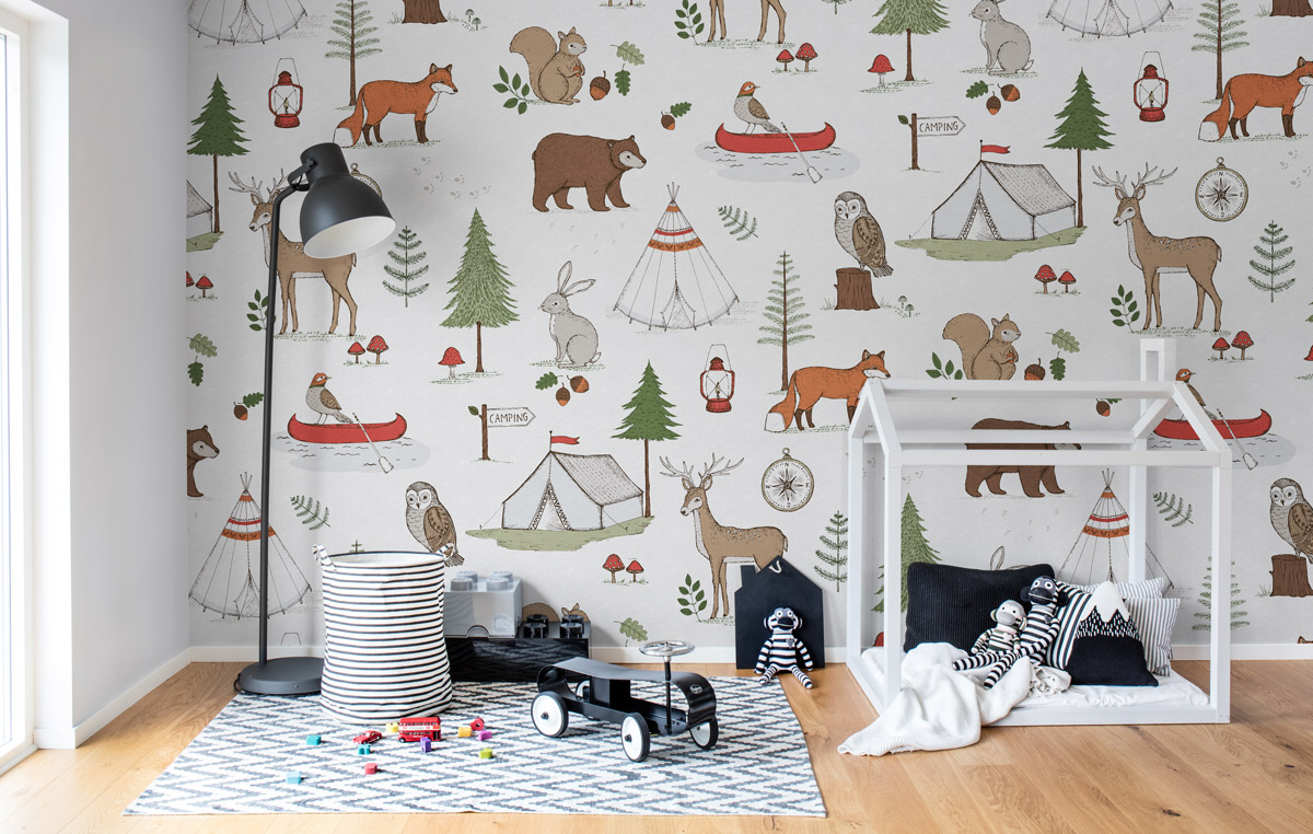 Wandbild Camping Trip - Multi