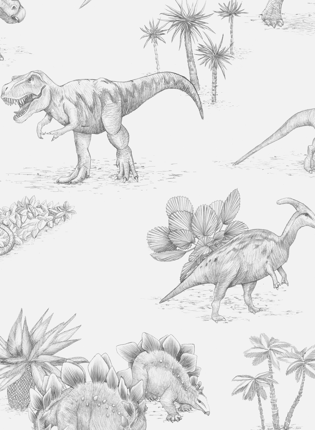 Mural Dinosaurs - 9518W