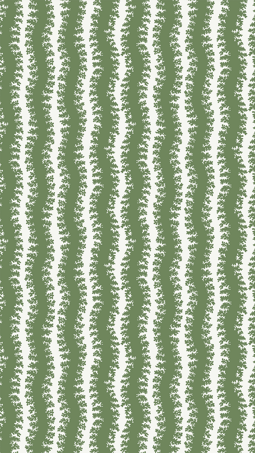 Tapete Elkhorn Stripe - Brookes Green/ Ceiling White