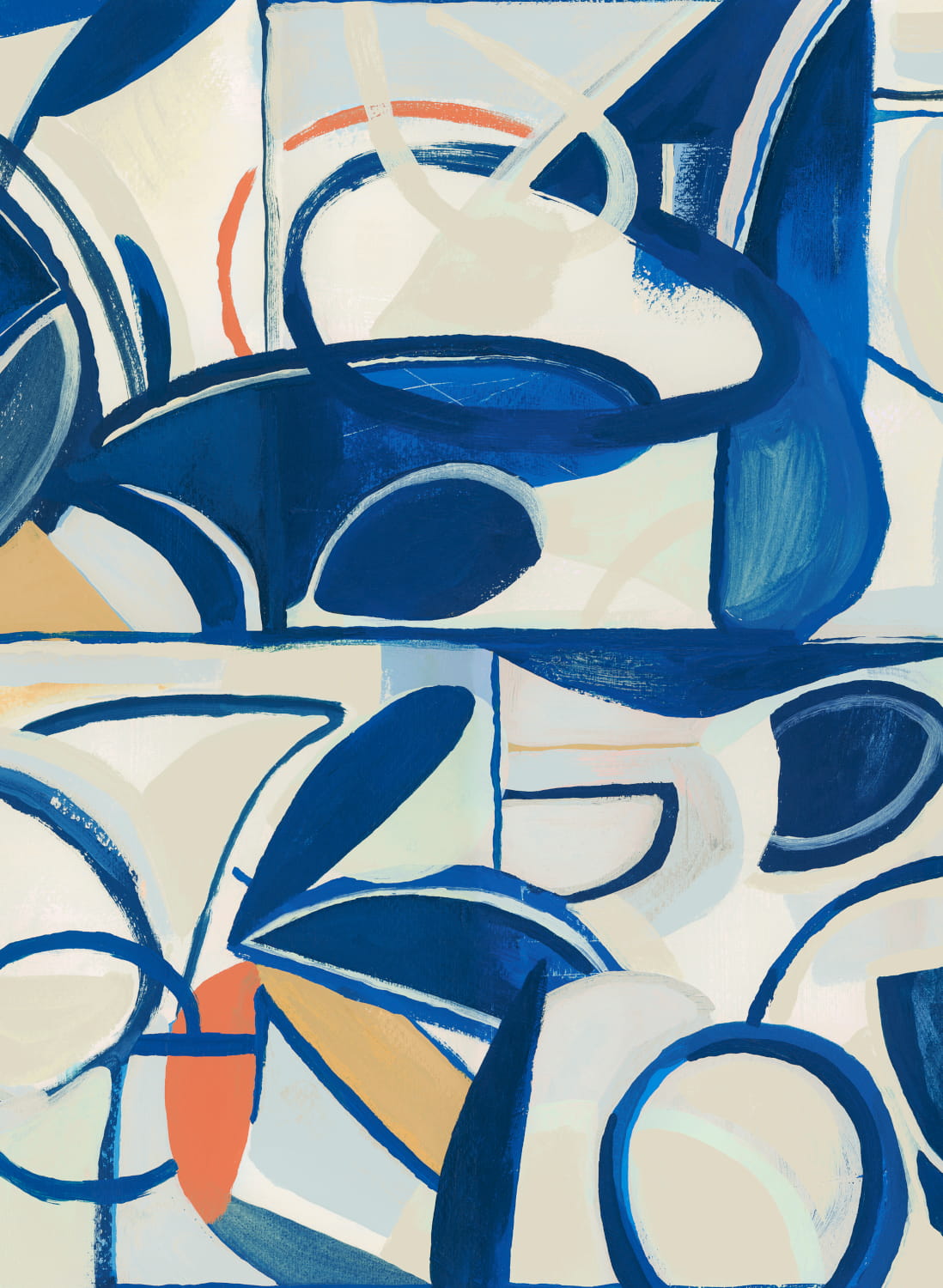 Wandbild Giant Abstract - Blue
