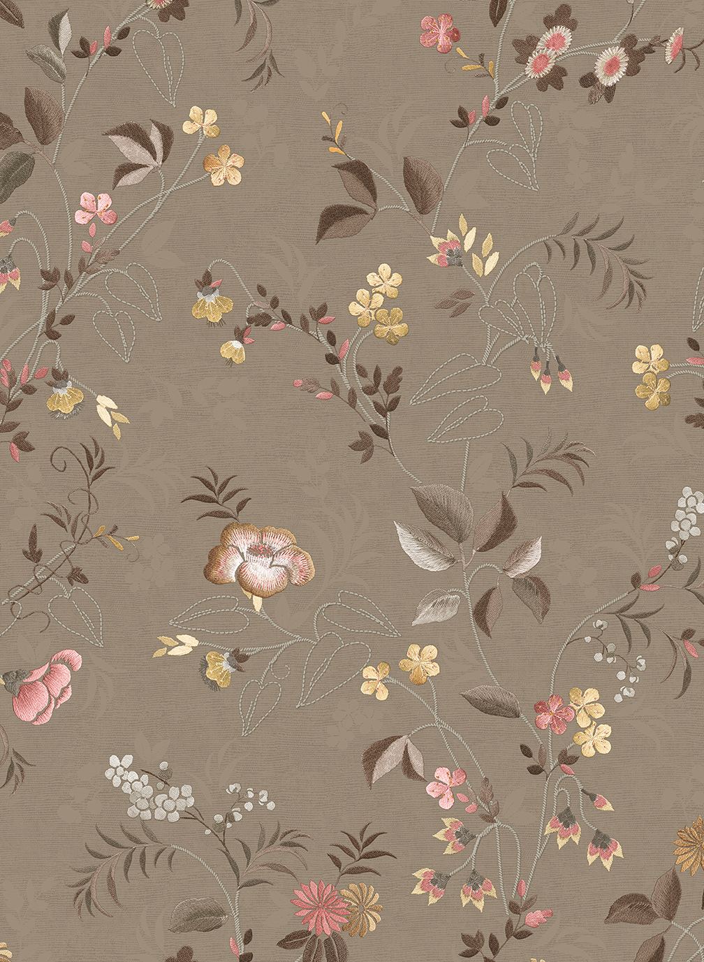 Tapete Tokyo Blossom - Khaki