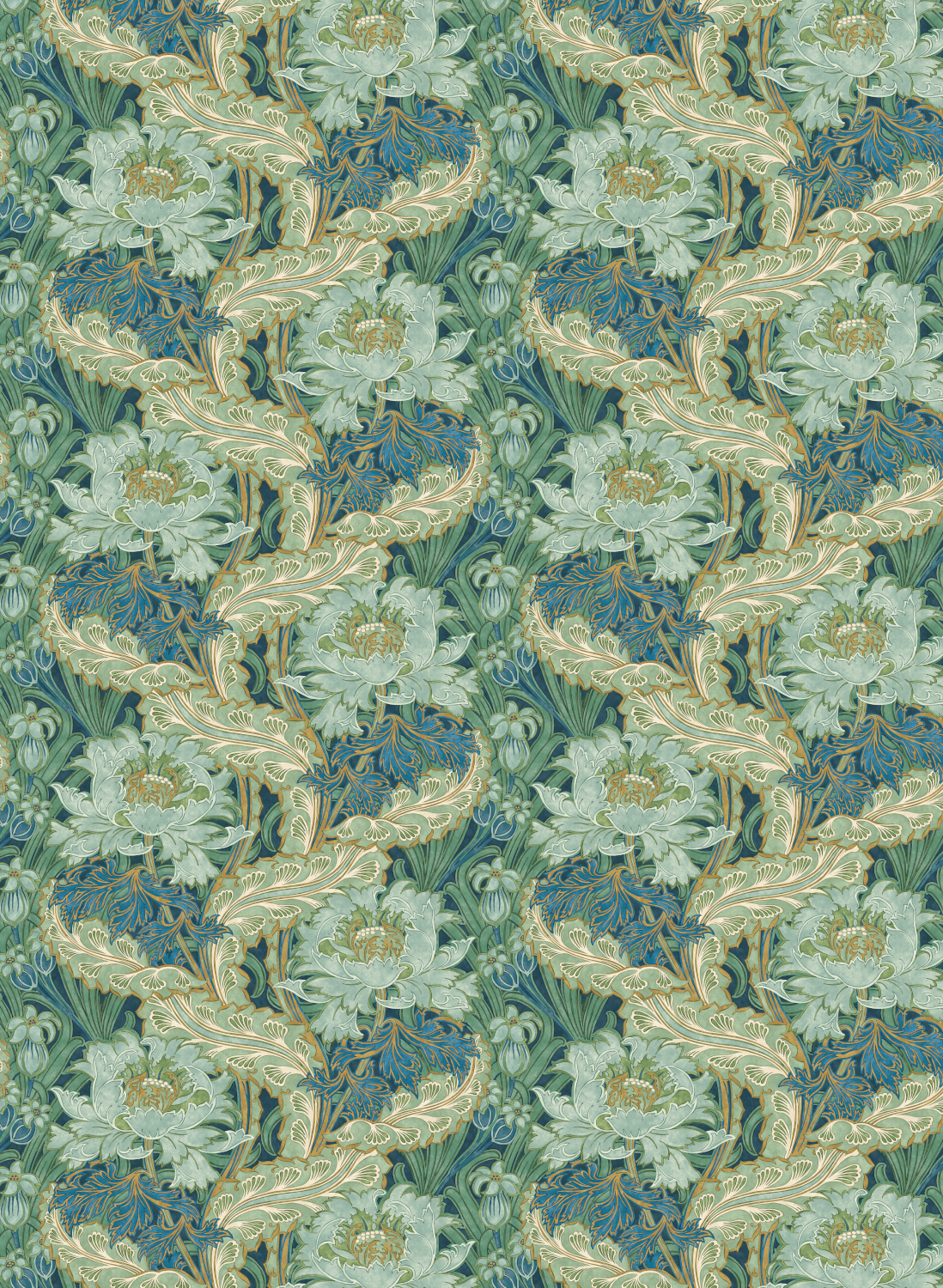 Tapete Brantwood - Indigo/ Teal