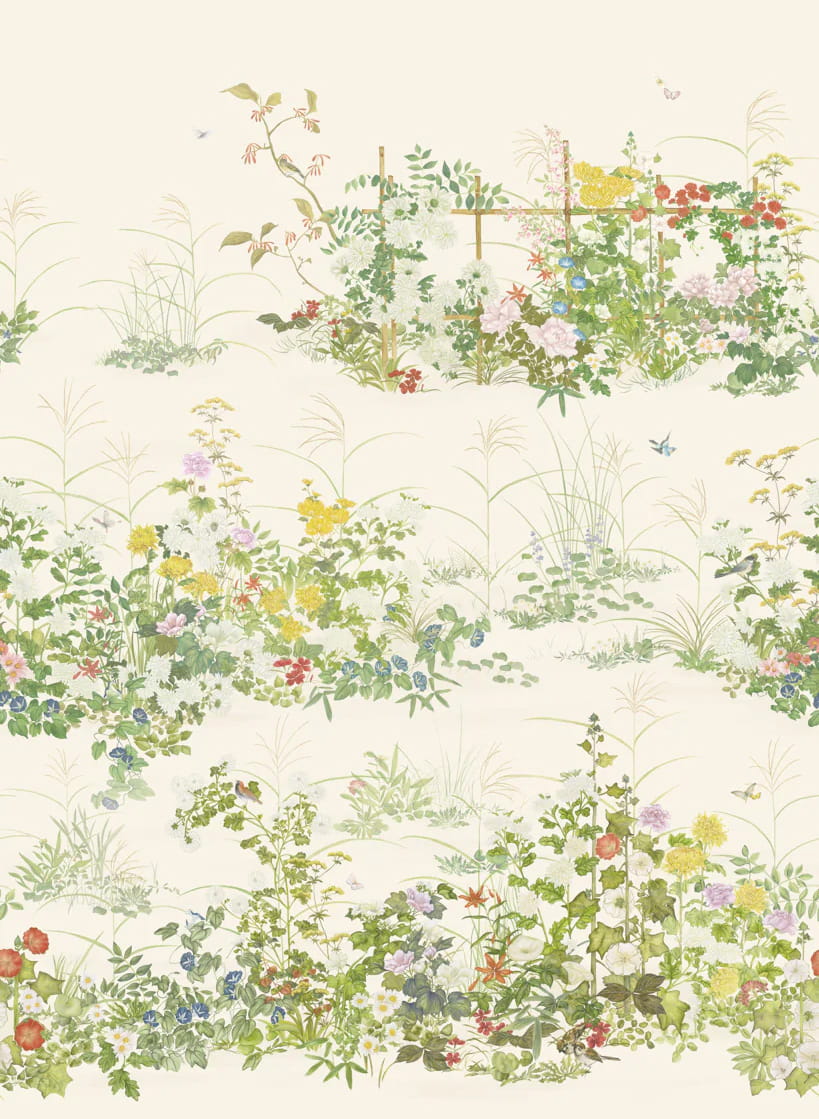 Tapete Scenic Flora - Natural/ White
