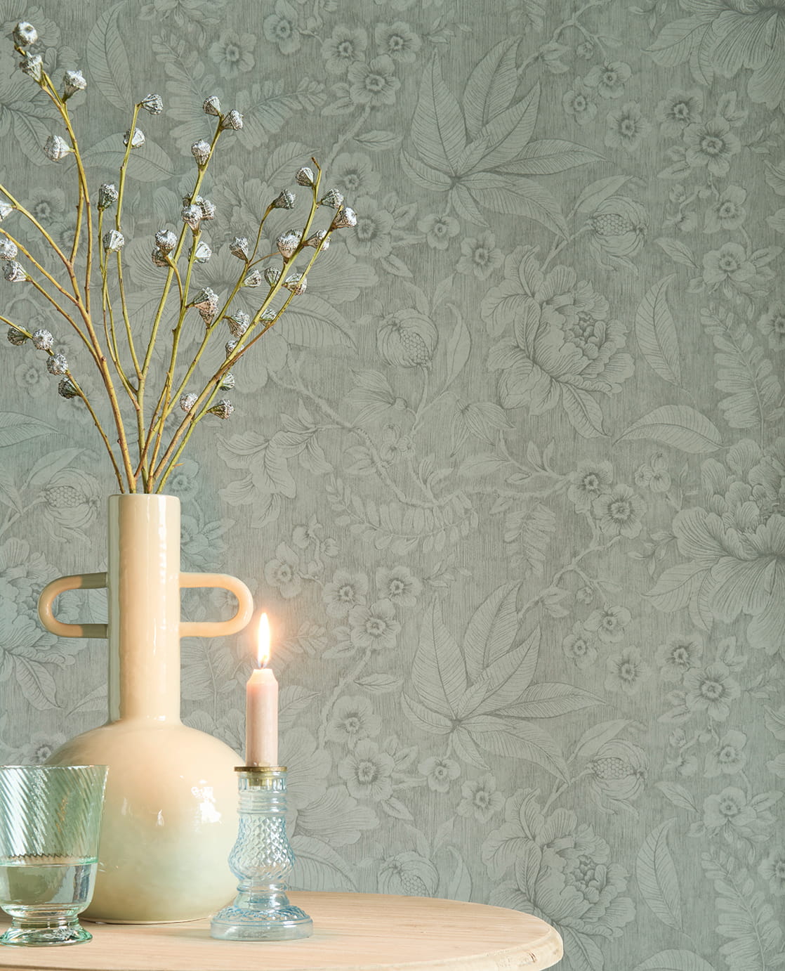 Tapete Casa di Fiori - Light Green