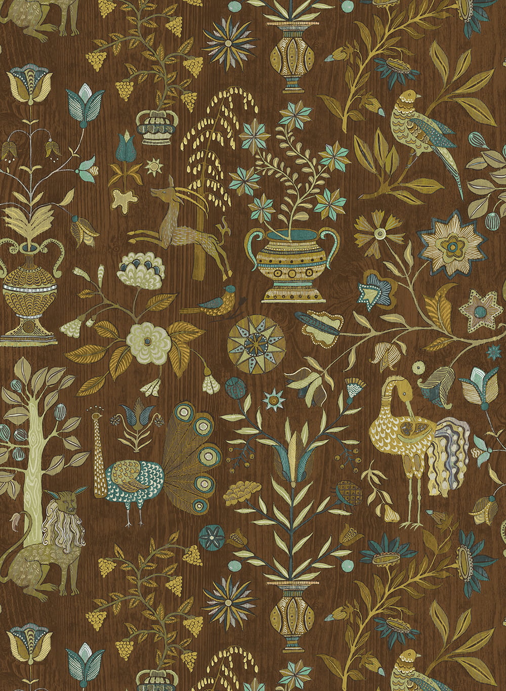 Papier peint Fable Garden - Brown
