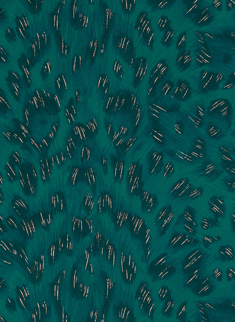 Tapete Felis - Teal/ Rose Gold