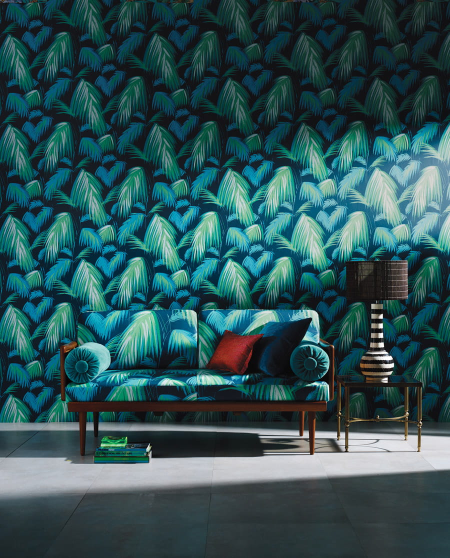 Tapete Tropicana - Petrol/ Emerald/ Turquoise
