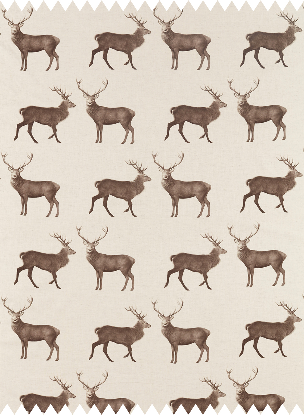 Stoff Evesham Deer - Linen/ Chalk