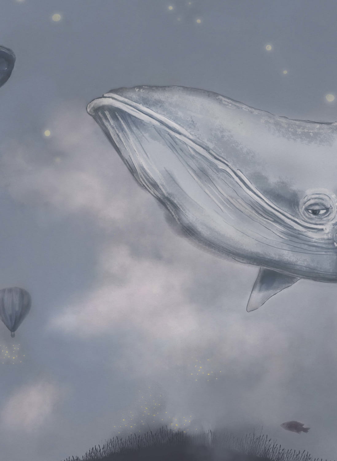 Mural Whales in the Sky - 9457W